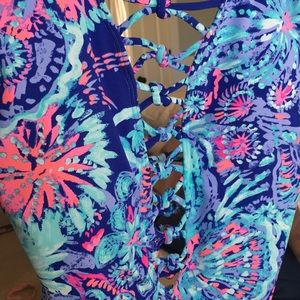 Lilly Pulitzer isle lattice swimsuit - NWT 🦄
